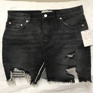 Free people ripped Denim skirt